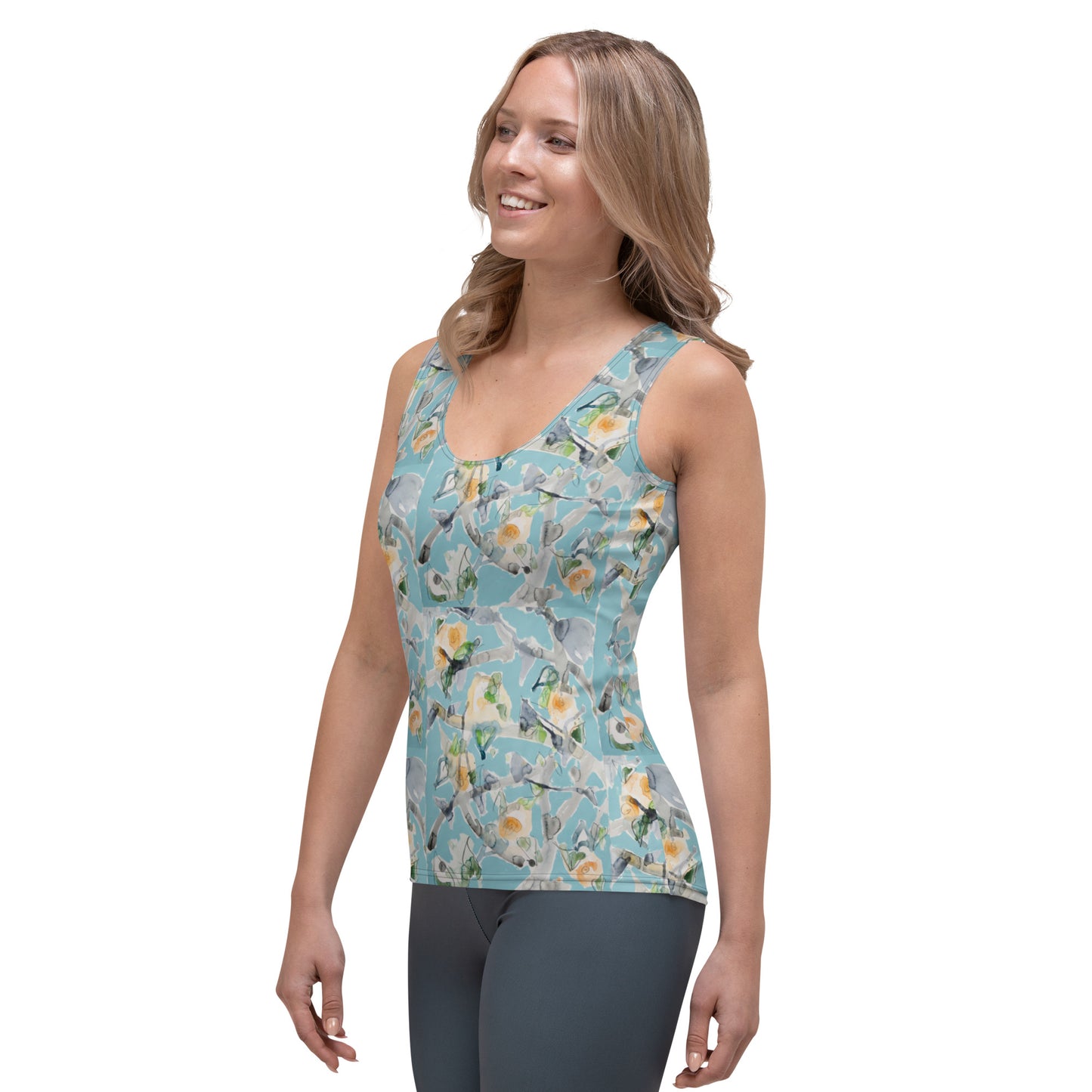 Tree of Life in Soft Blue Sublimation Cut & Sew Tank Top
