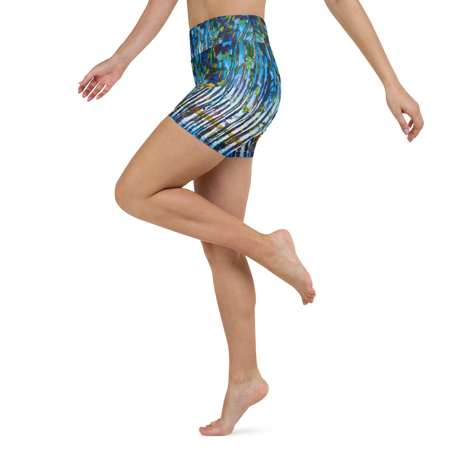 Bold Cypress Reflections Yoga Shorts