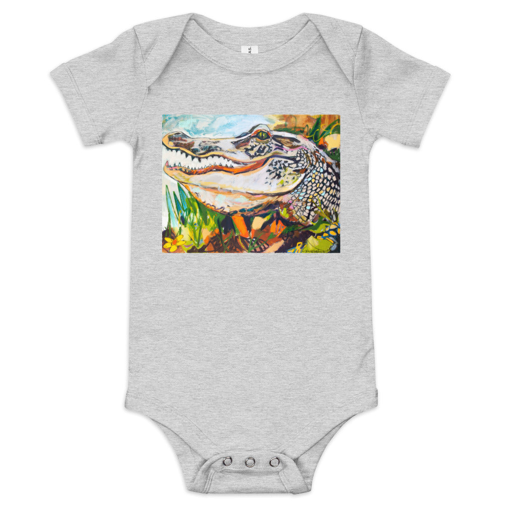 Groovy Gator Baby short sleeve one piece