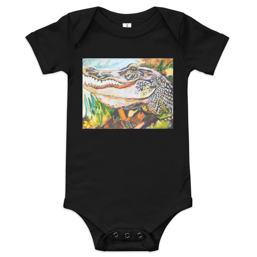 Groovy Gator Baby short sleeve one piece