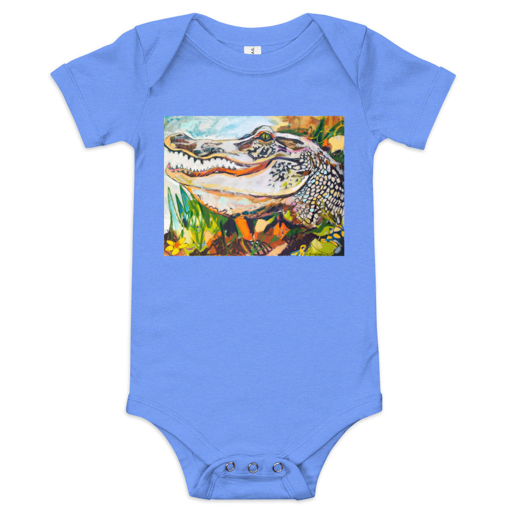 Groovy Gator Baby short sleeve one piece