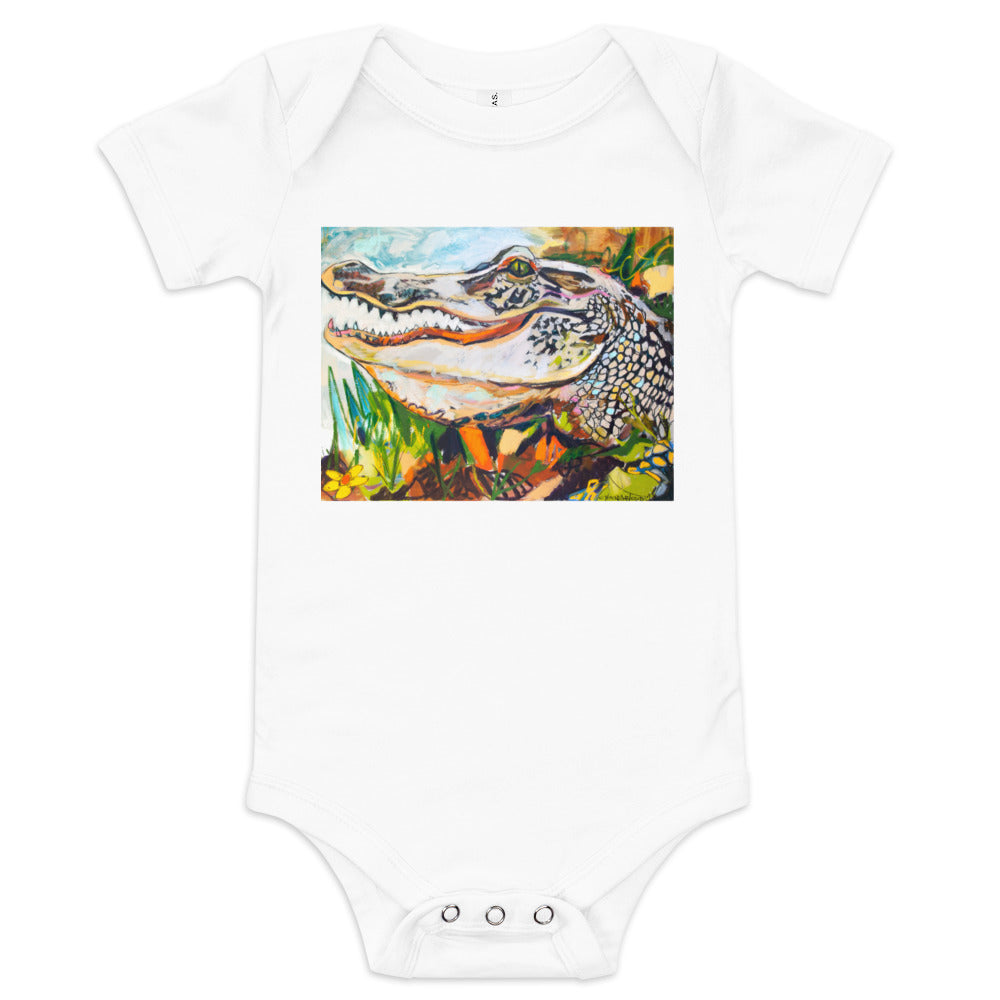 Groovy Gator Baby short sleeve one piece