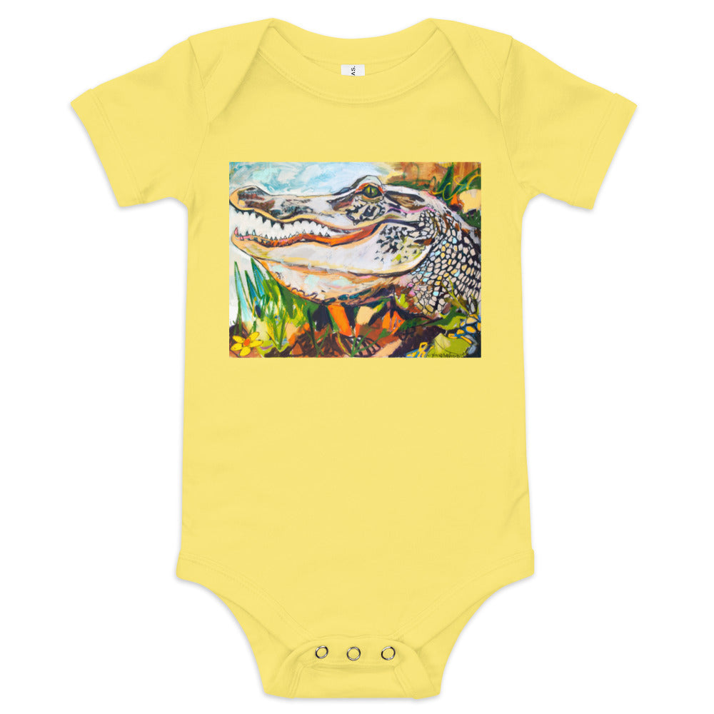 Groovy Gator Baby short sleeve one piece