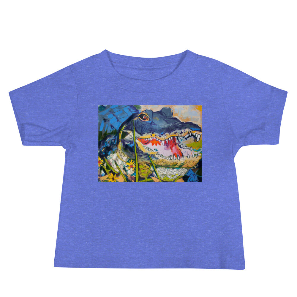 Gator in Wildflowers Baby Jersey Short Sleeve Tee