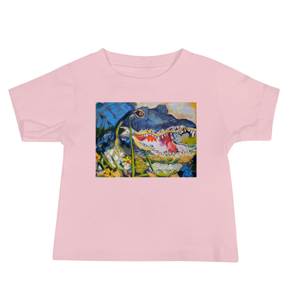 Gator in Wildflowers Baby Jersey Short Sleeve Tee