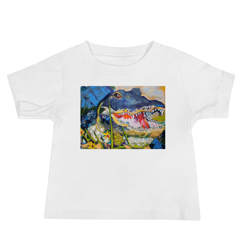 Gator in Wildflowers Baby Jersey Short Sleeve Tee