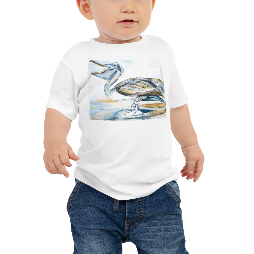 Brown Pelican on the Shore Baby Jersey Short Sleeve Tee