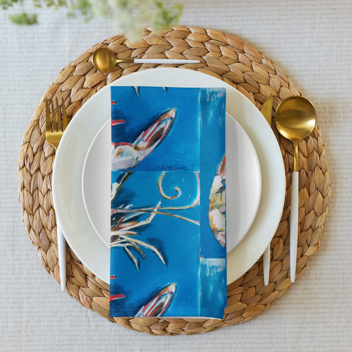 Louisiana Seafood Cloth napkin set