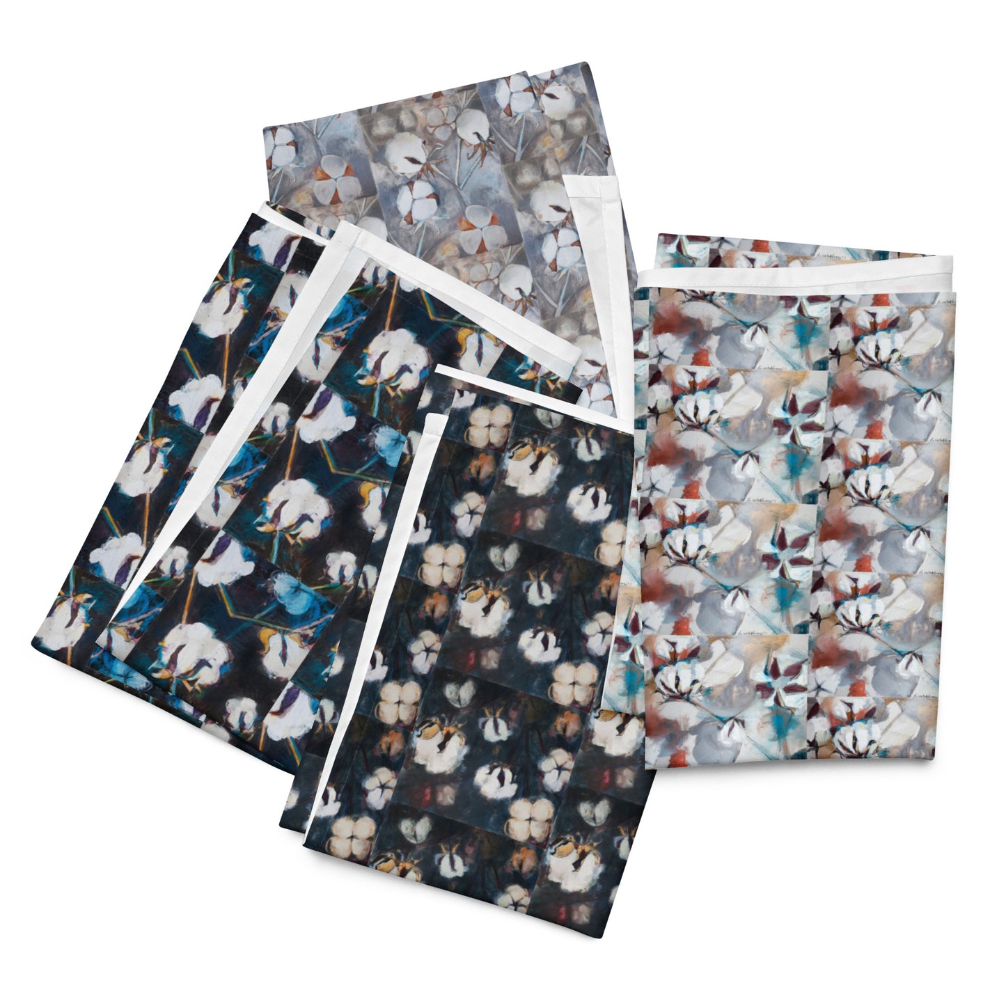 Cotton at Night & Silver Combo Cloth napkin set