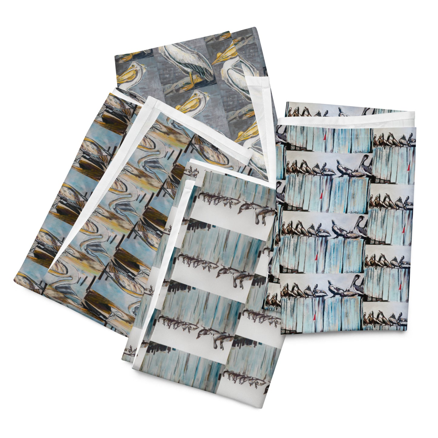 Neutral Pelicans Cloth napkin set