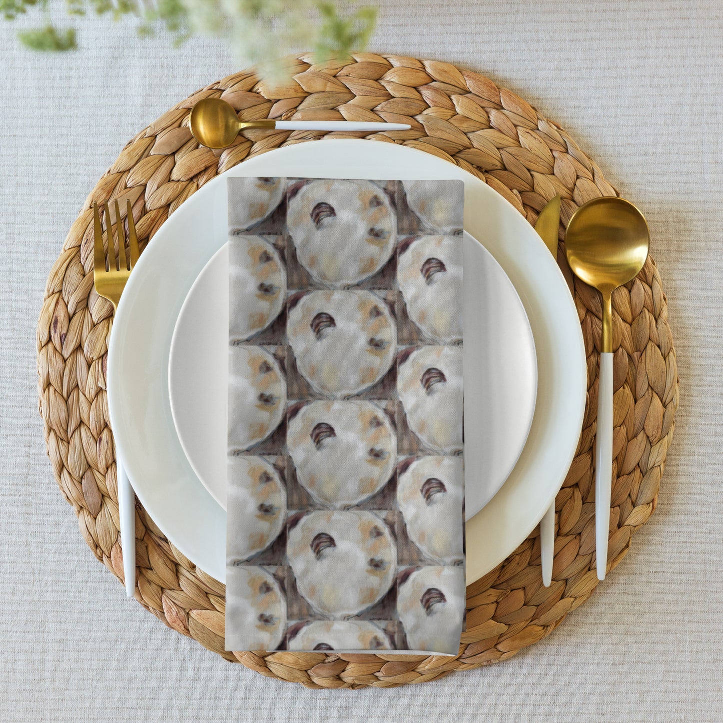 Neutral Oysters Cloth napkin set