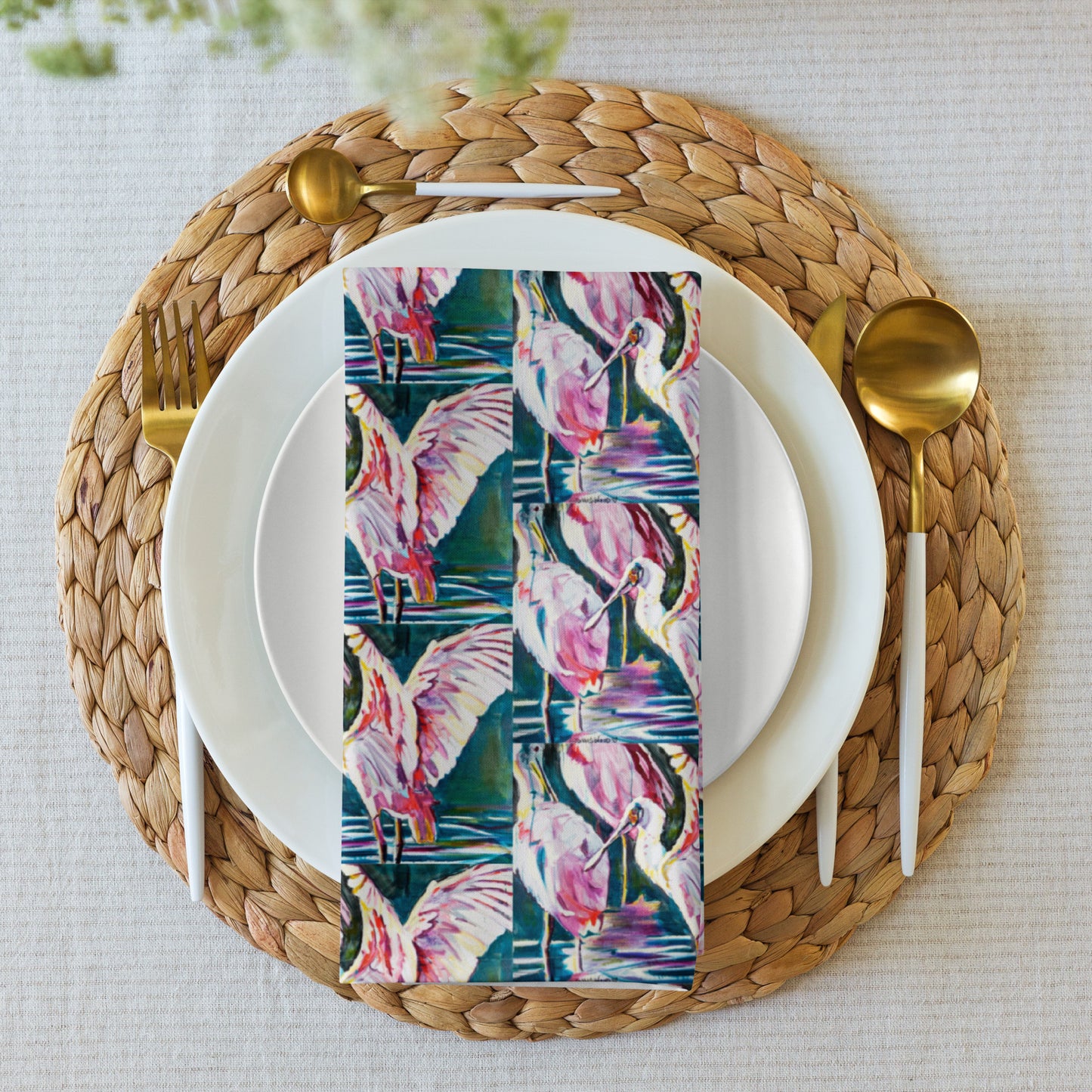 Roseate Spoonbills Cloth napkin set