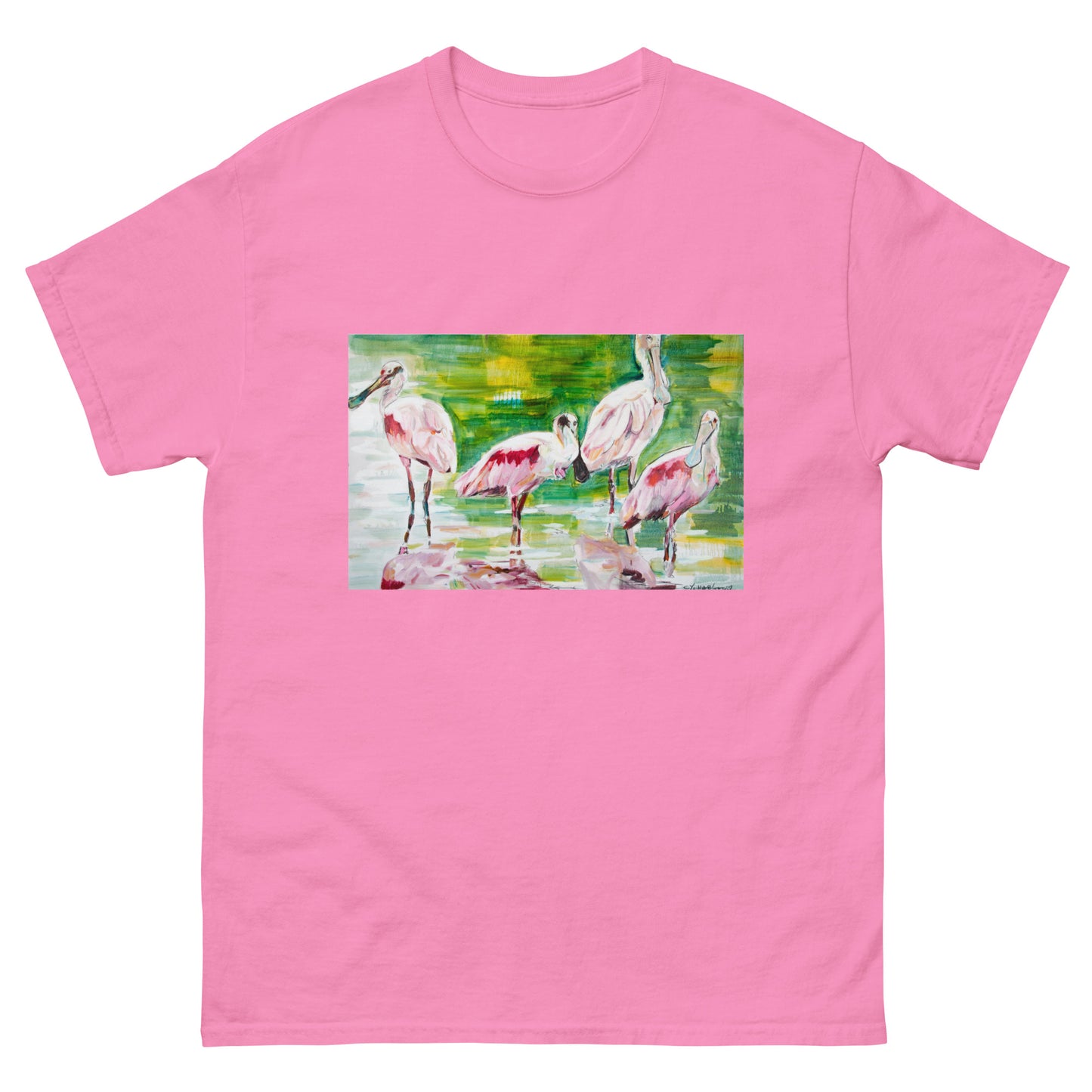 Roseate Spoonbills Family of Four Unisex classic tee