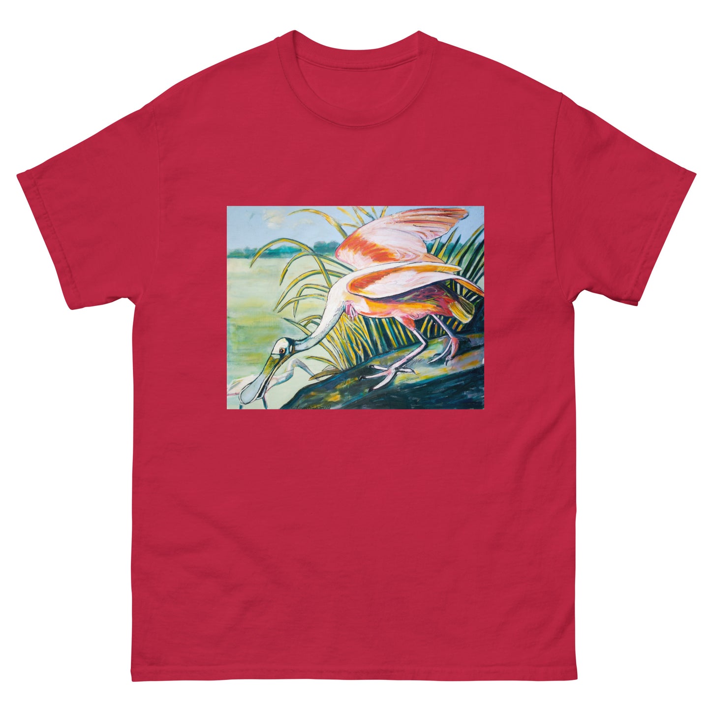 Roseate Spoonbills in the Marsh Unisex classic tee