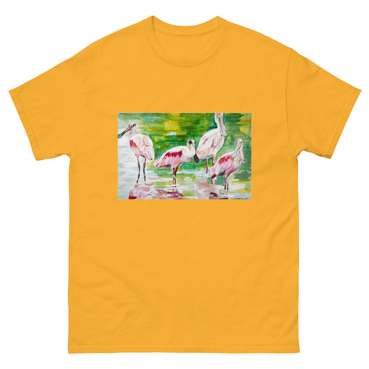 Roseate Spoonbills Family of Four Unisex classic tee