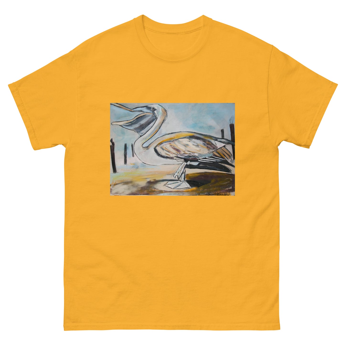 Brown Pelican on the Shore Unisex classic tee