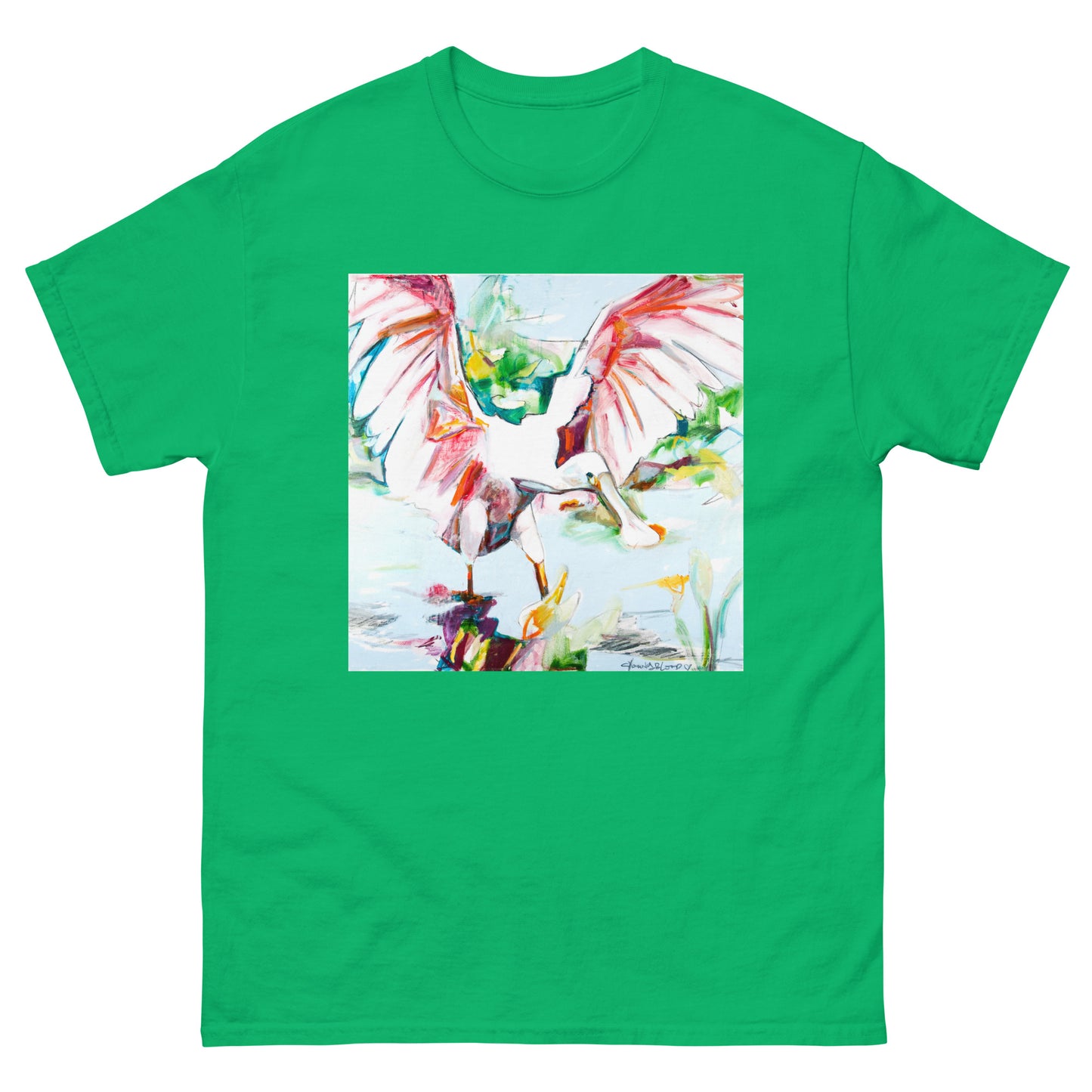 Roseate Spoonbill with Her Heart Open II Unisex classic tee