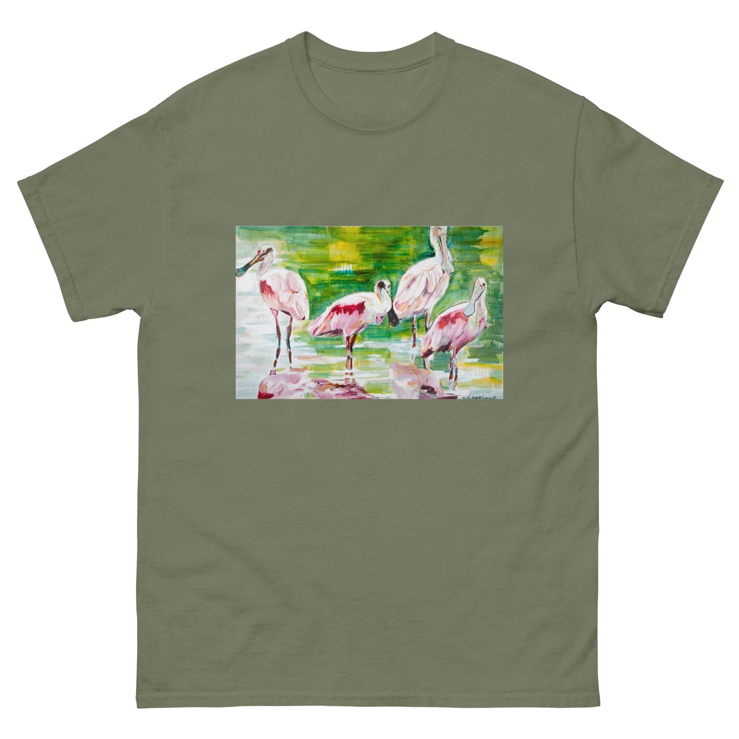 Roseate Spoonbills Family of Four Unisex classic tee