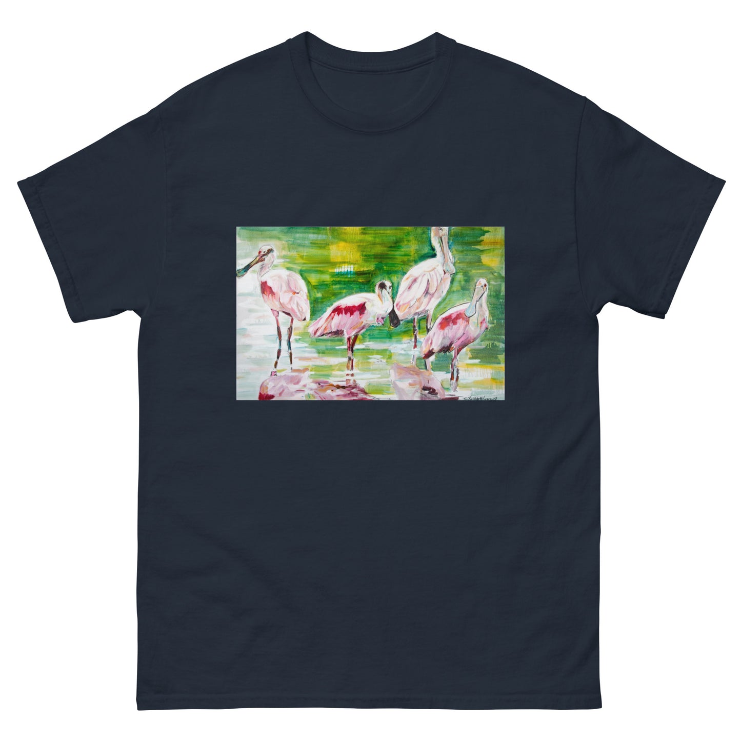 Roseate Spoonbills Family of Four Unisex classic tee