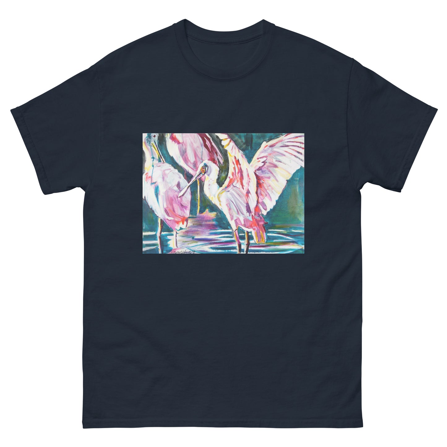 Roseate Spoonbill with Her Heart Open classic tee