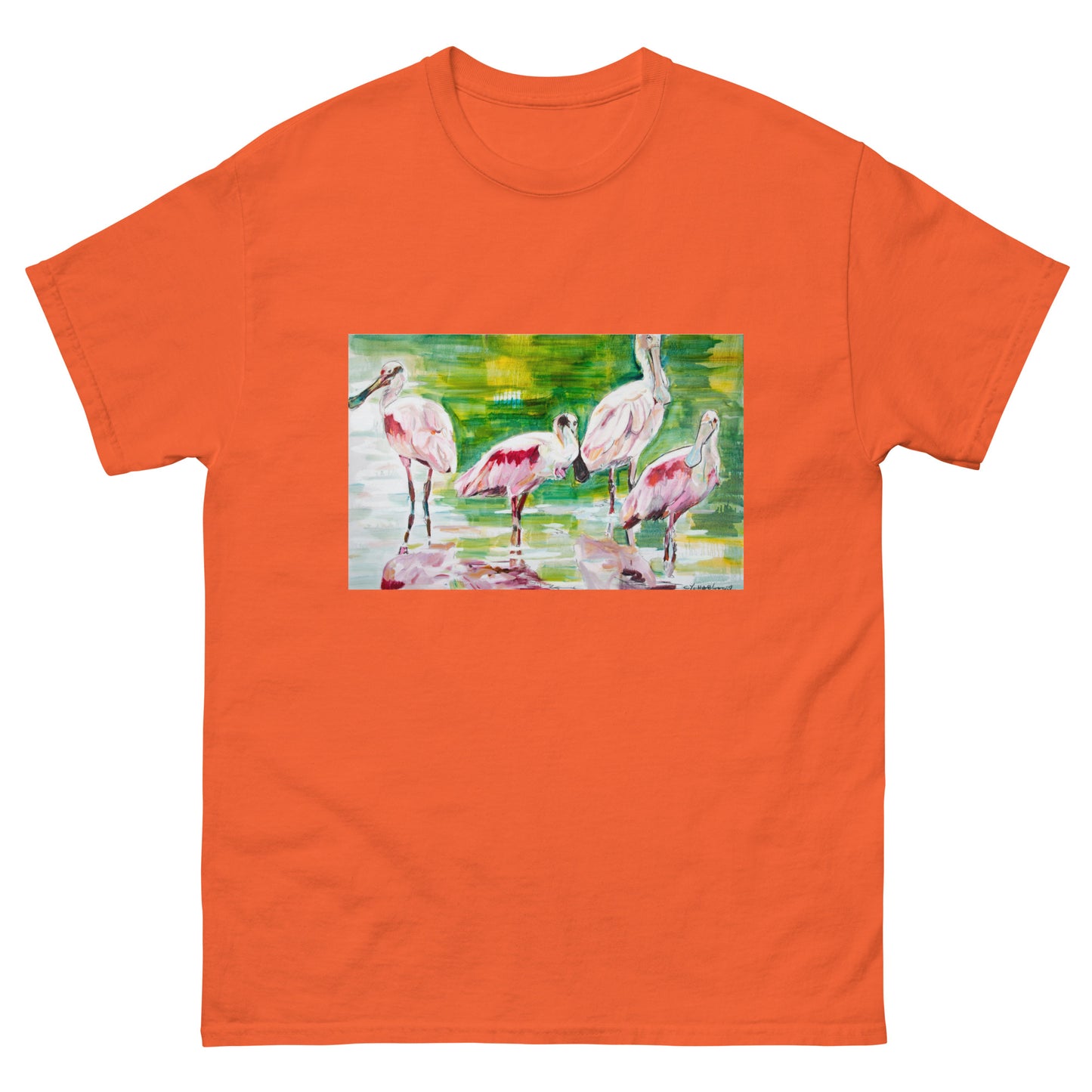 Roseate Spoonbills Family of Four Unisex classic tee