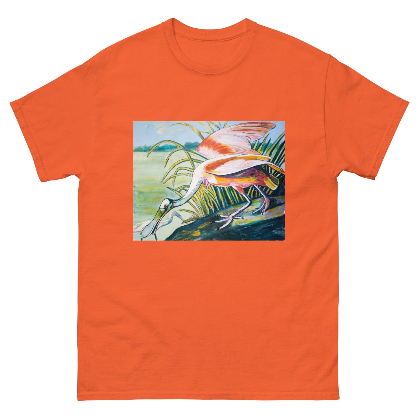 Roseate Spoonbills in the Marsh Unisex classic tee