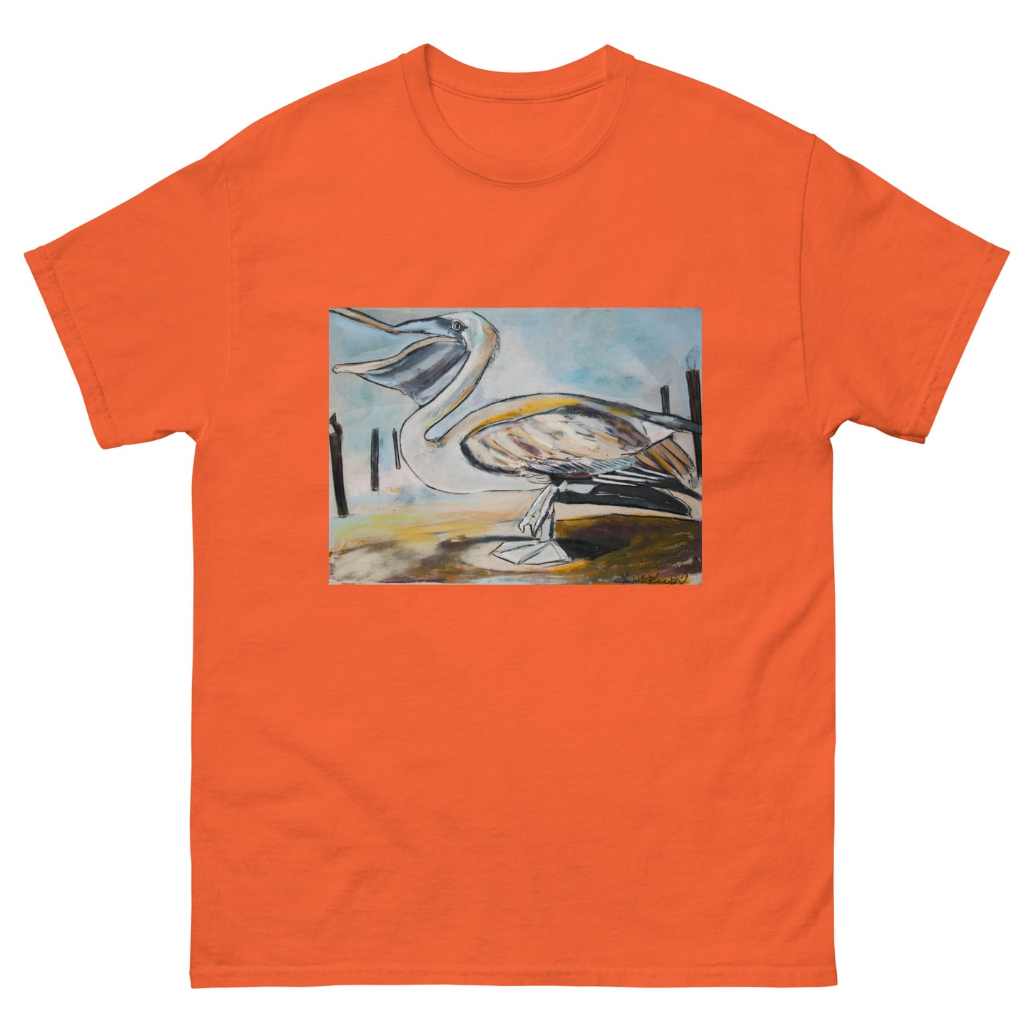 Brown Pelican on the Shore Unisex classic tee