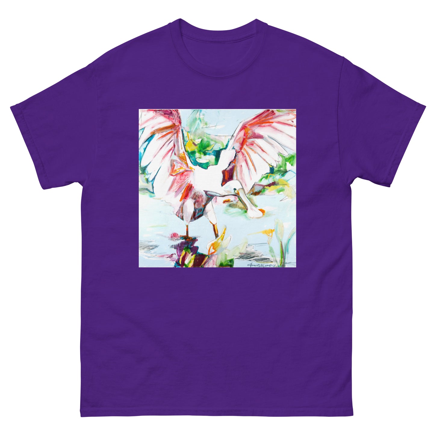 Roseate Spoonbill with Her Heart Open II Unisex classic tee