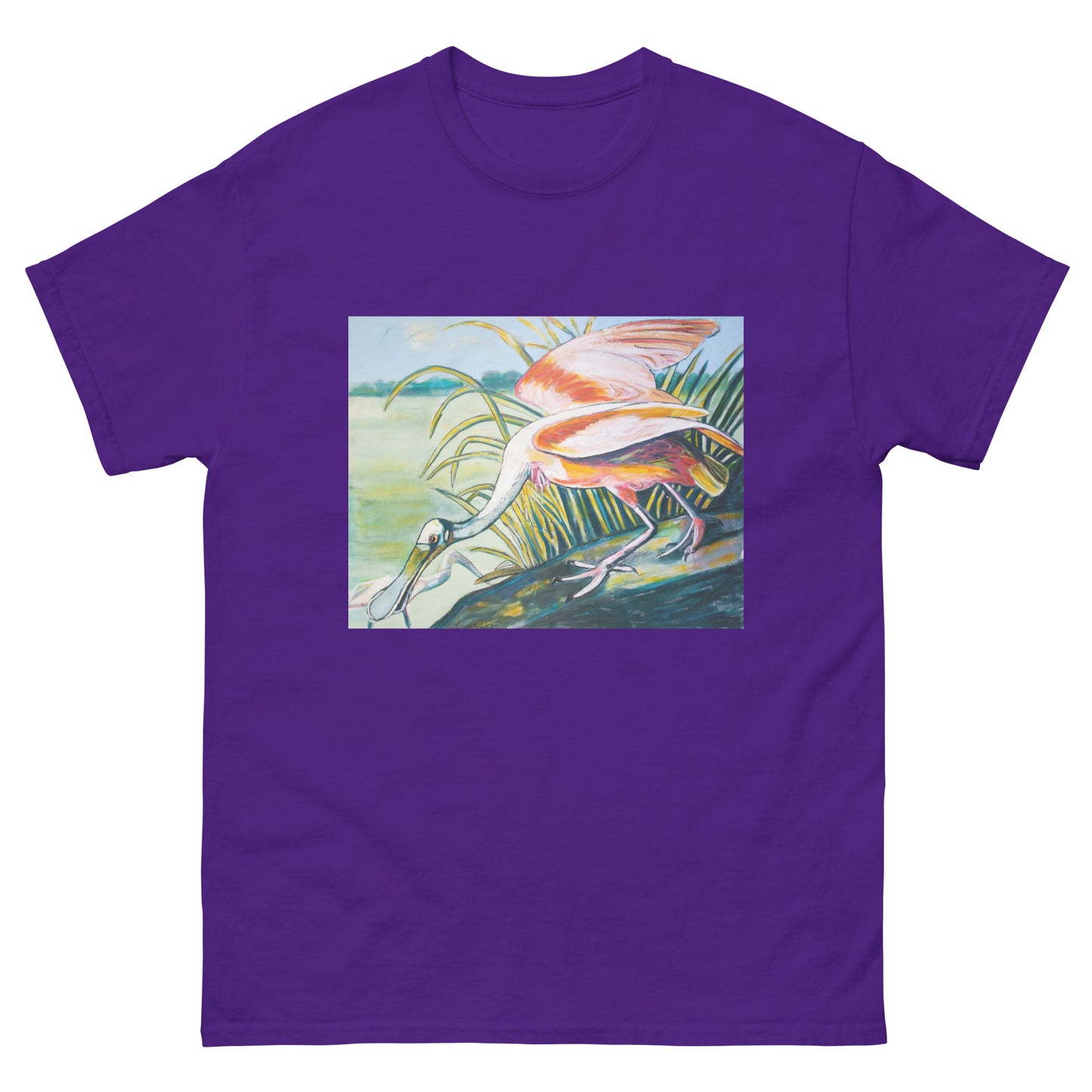 Roseate Spoonbills in the Marsh Unisex classic tee