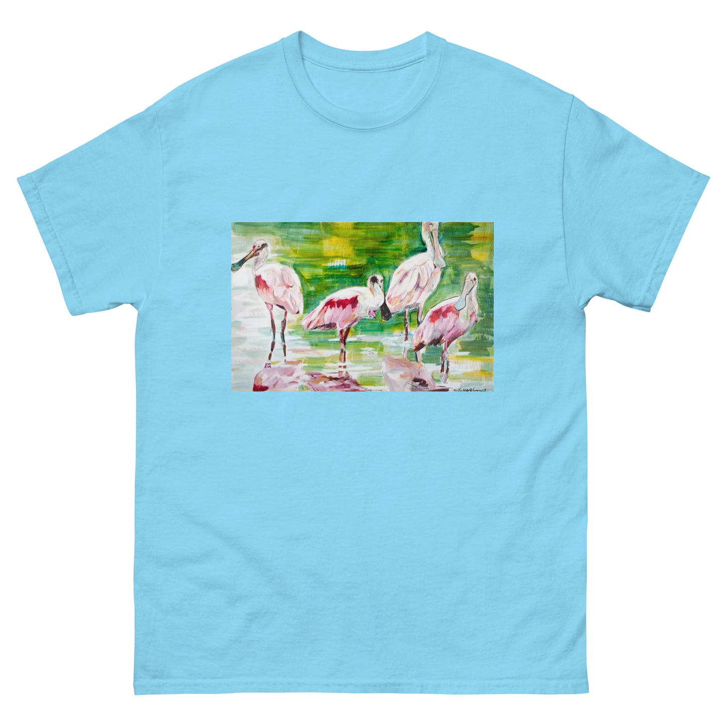 Roseate Spoonbills Family of Four Unisex classic tee