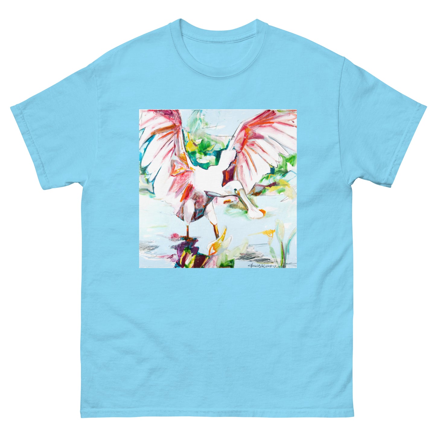 Roseate Spoonbill with Her Heart Open II Unisex classic tee