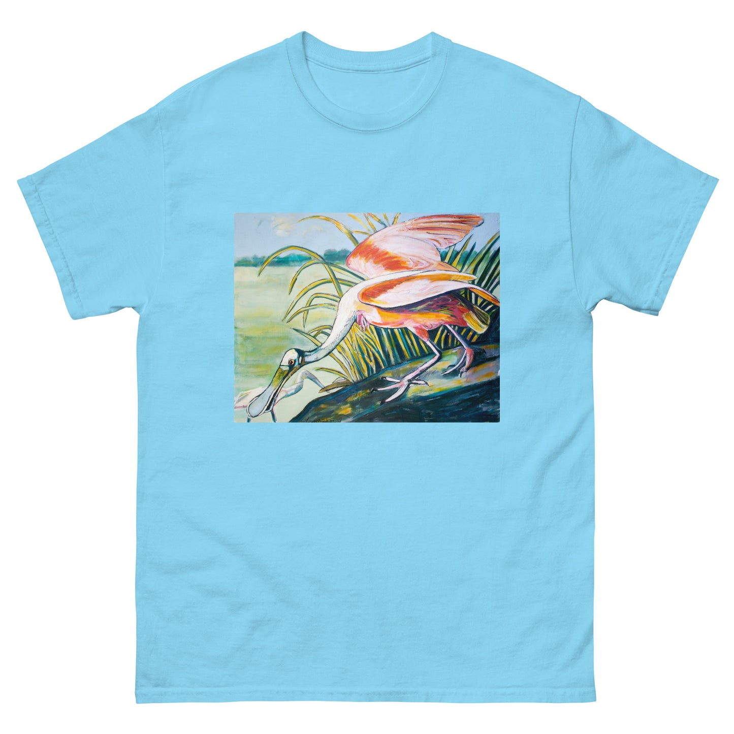 Roseate Spoonbills in the Marsh Unisex classic tee