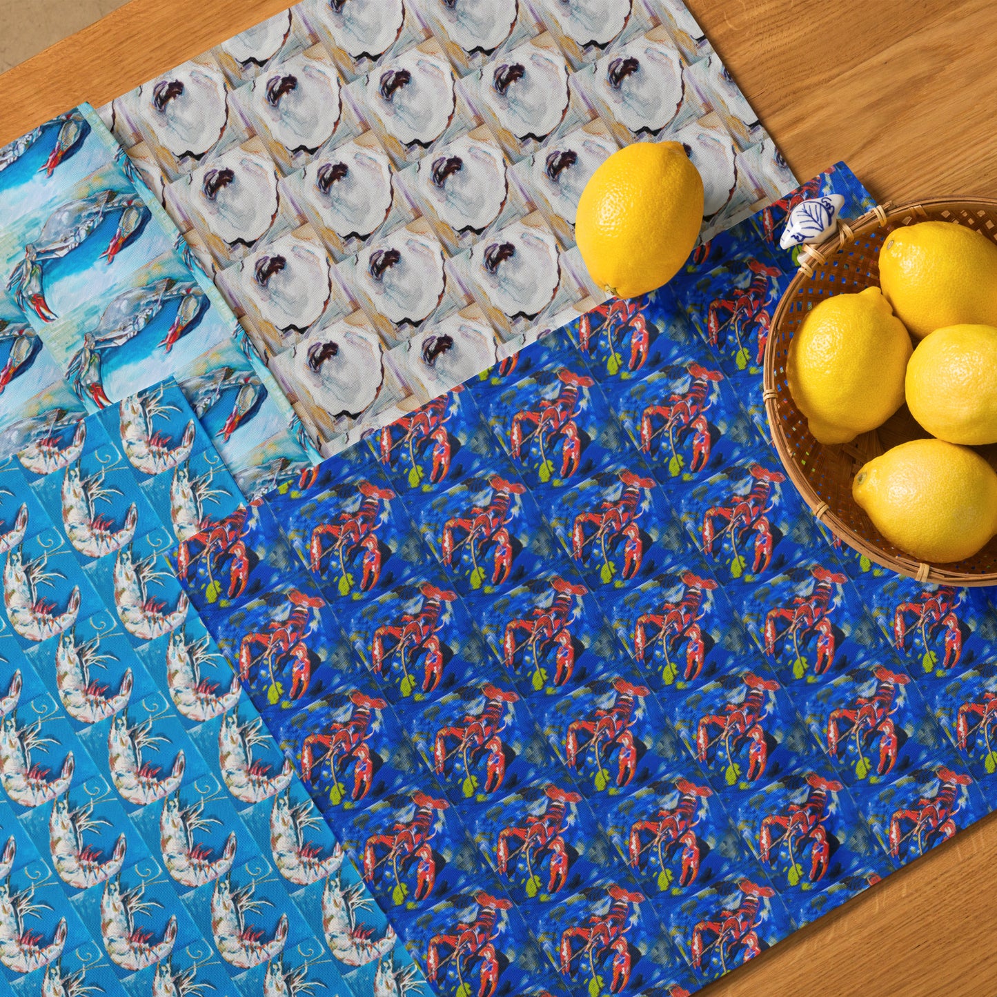 Louisiana Seafood- Small Pattern Placemat Set