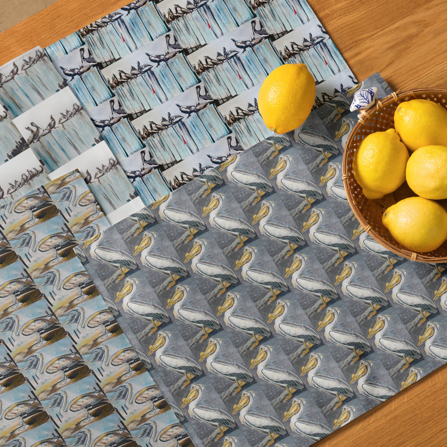 Neutral Pelicans Placemat Set