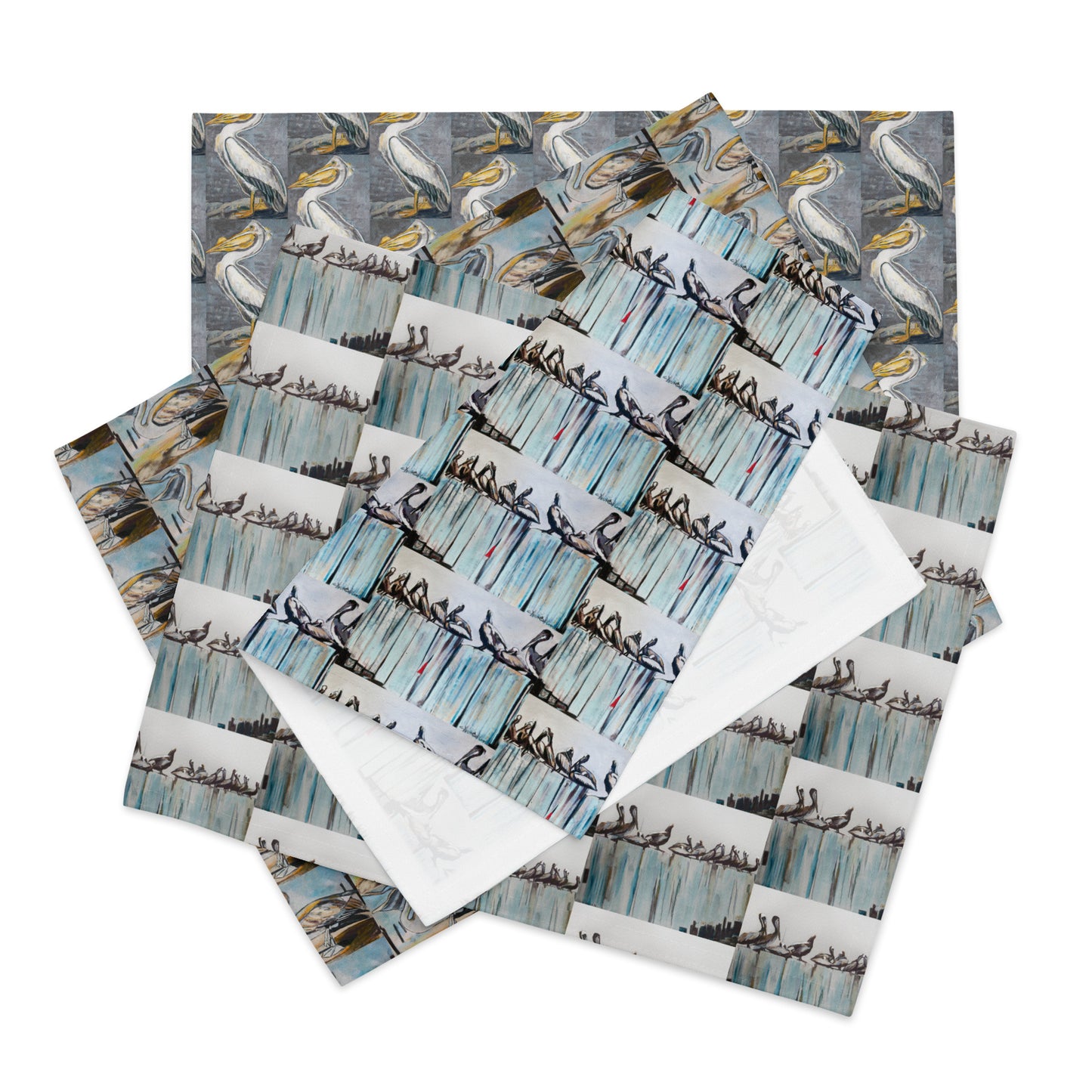 Neutral Pelicans Placemat Set