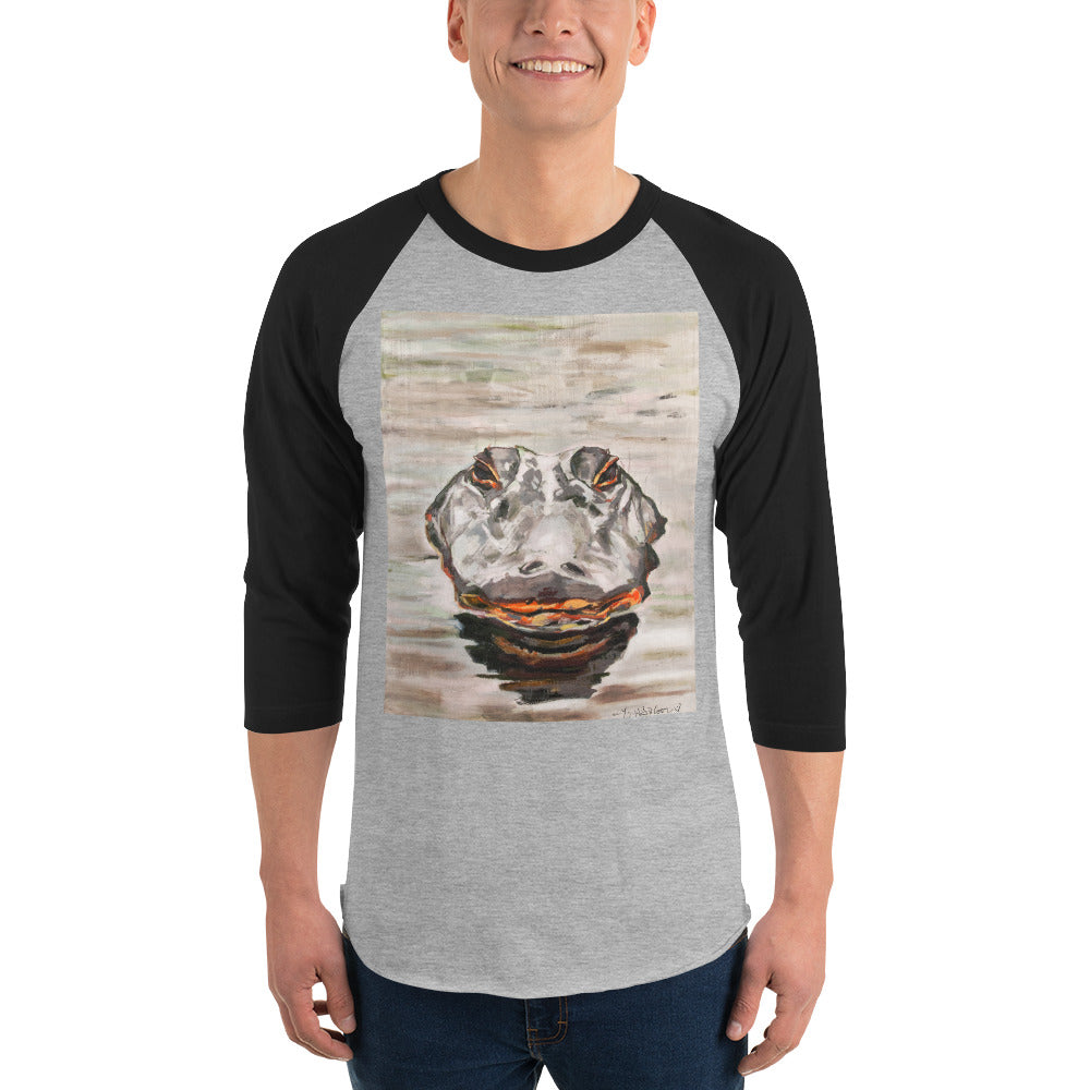 Gator Head 3/4 sleeve raglan shirt
