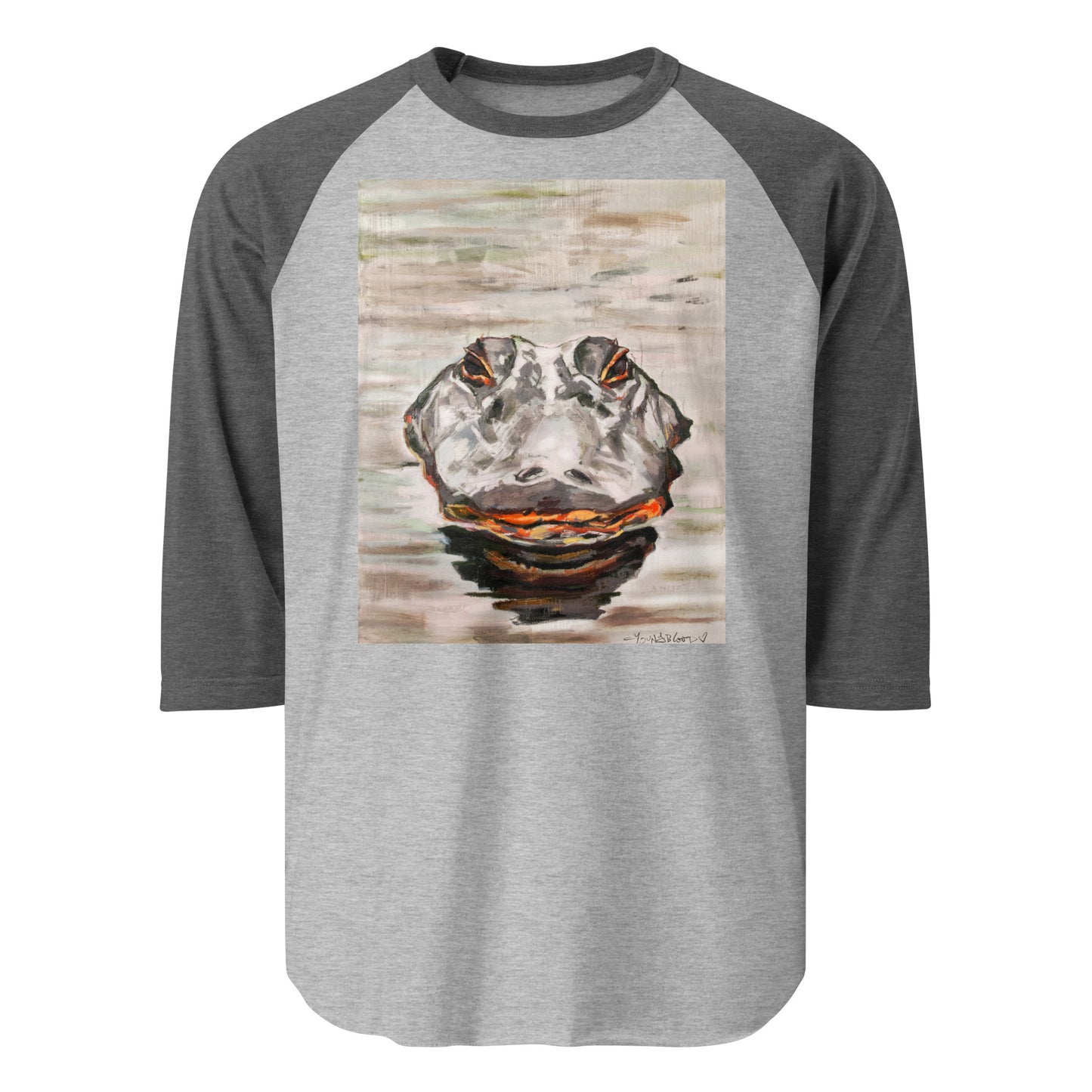 Gator Head 3/4 sleeve raglan shirt