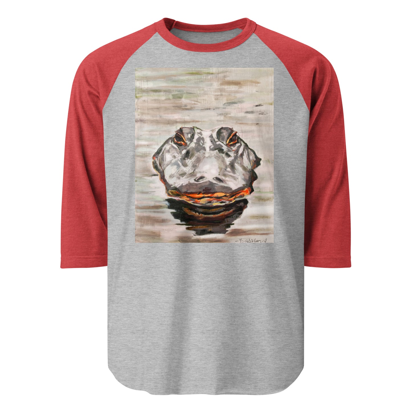 Gator Head 3/4 sleeve raglan shirt