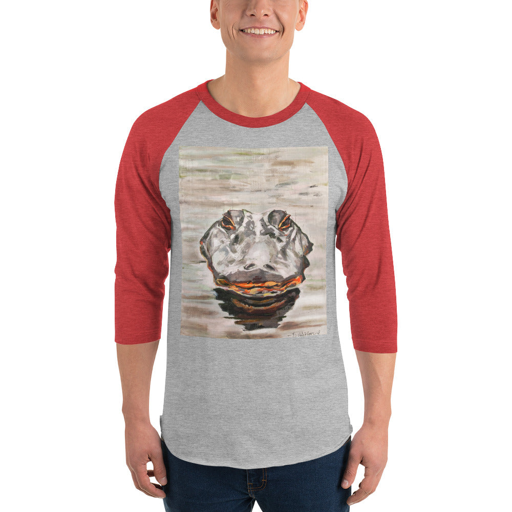Gator Head 3/4 sleeve raglan shirt