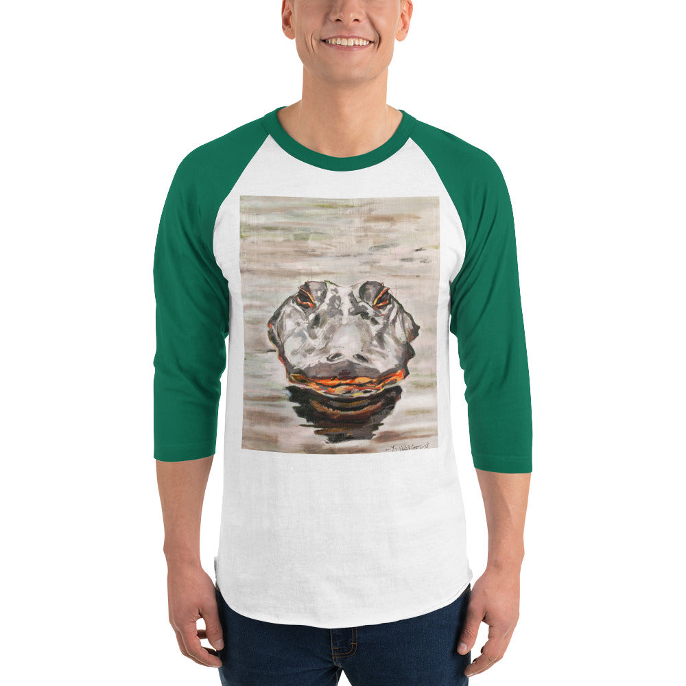 Gator Head 3/4 sleeve raglan shirt