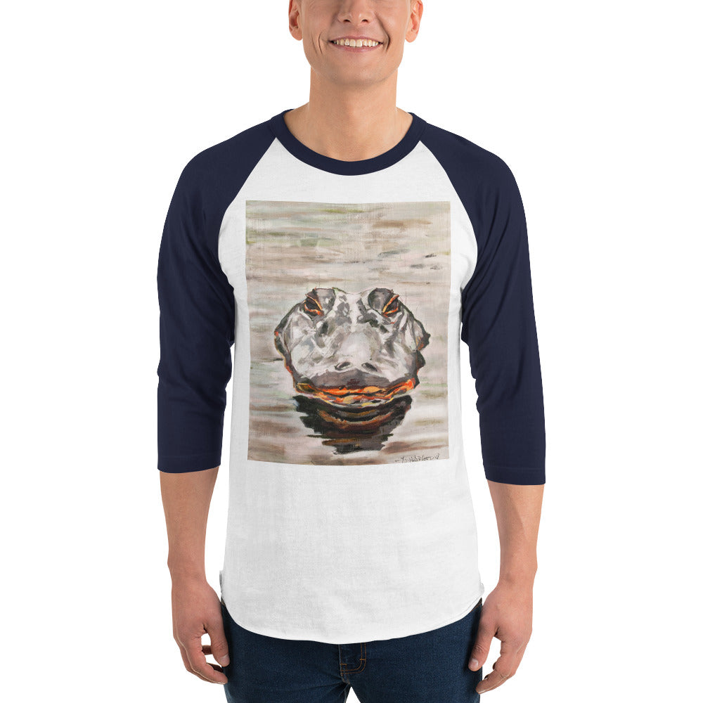 Gator Head 3/4 sleeve raglan shirt