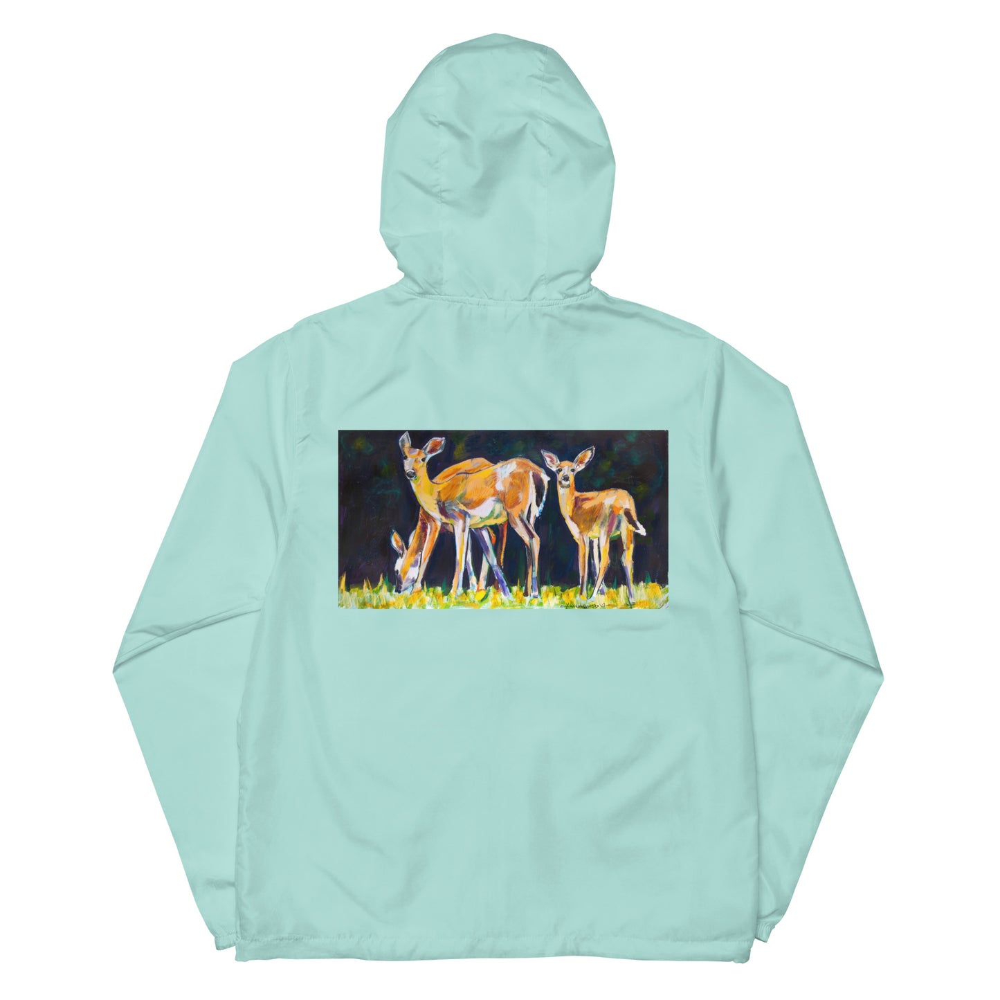 Deer Family Unisex lightweight zip up windbreaker