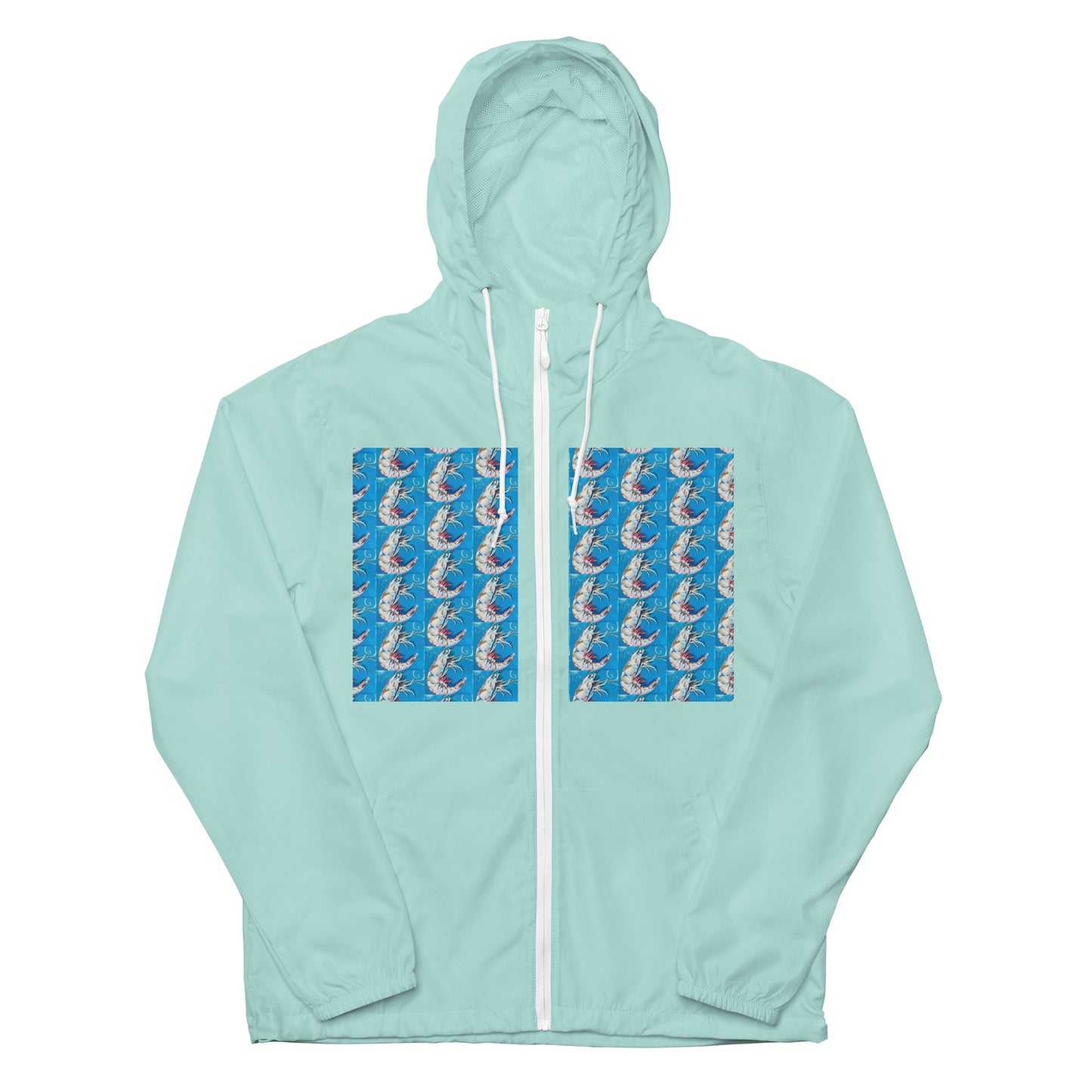 Blue Shrimp II Unisex lightweight zip up windbreaker
