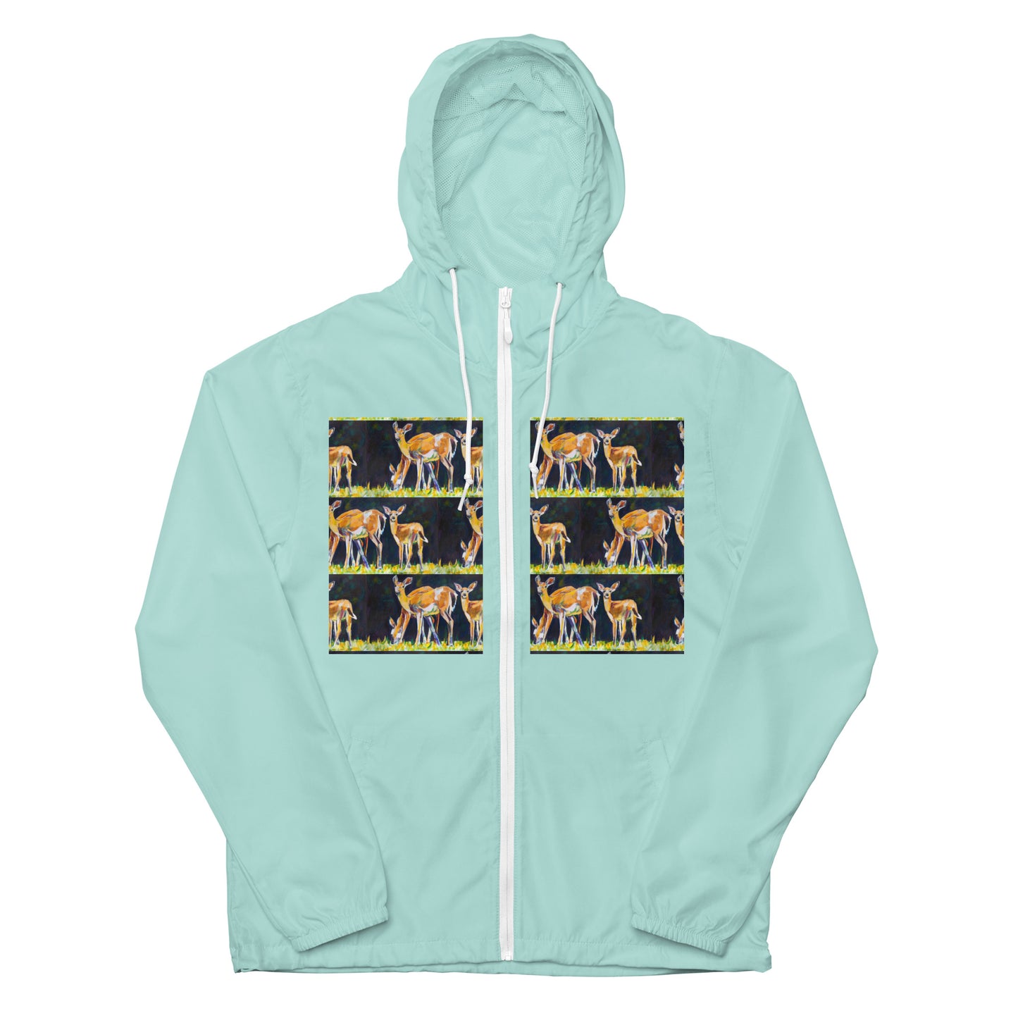 Deer Family Unisex lightweight zip up windbreaker