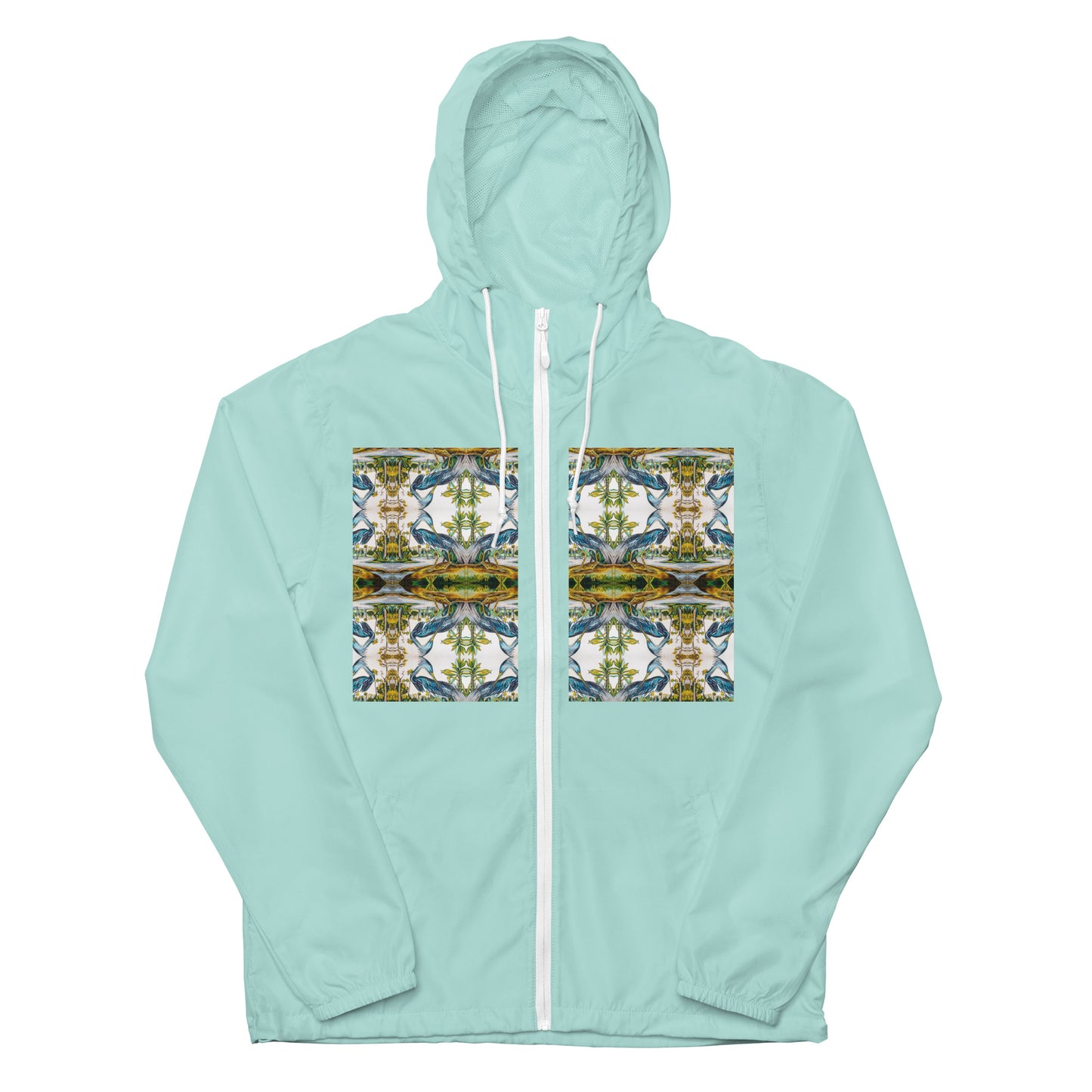 Blue Heron Reflections Unisex lightweight zip up windbreaker