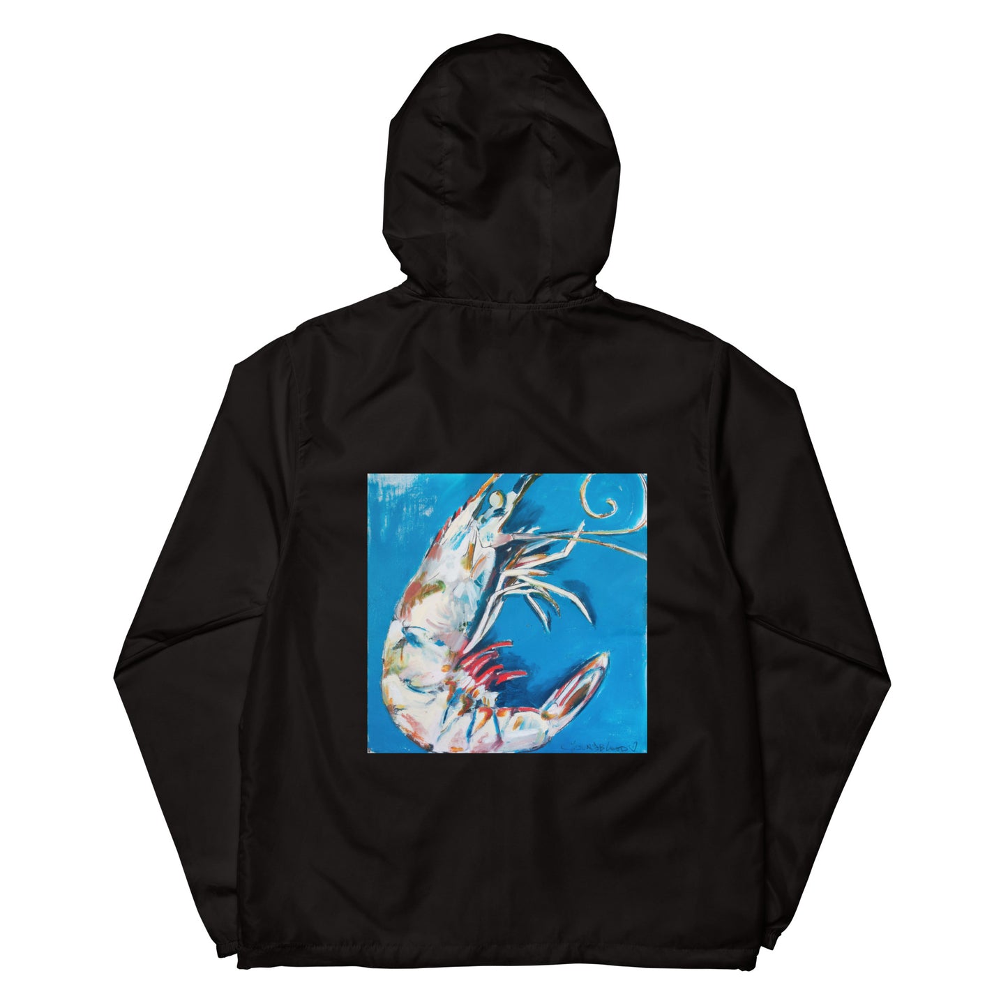 Blue Shrimp II Unisex lightweight zip up windbreaker