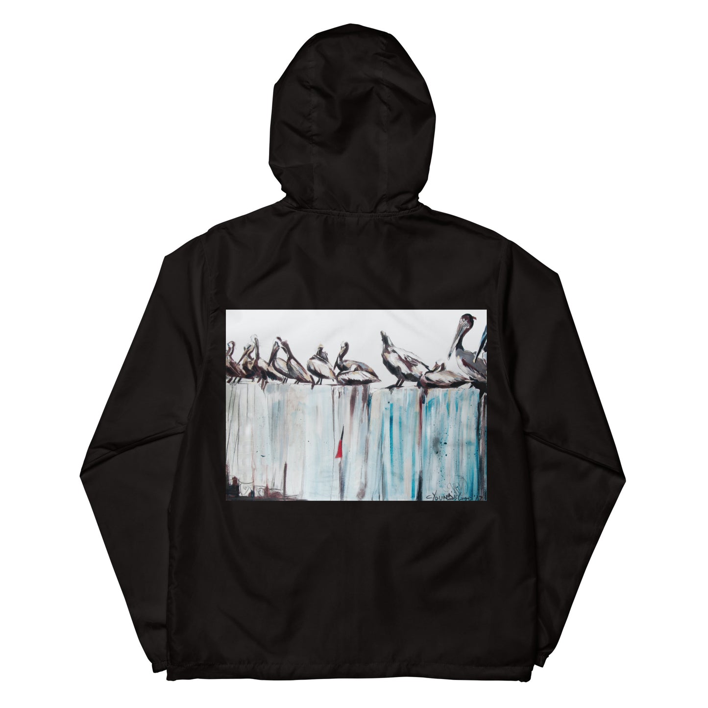 Pelicans on the Pier Unisex lightweight zip up windbreaker