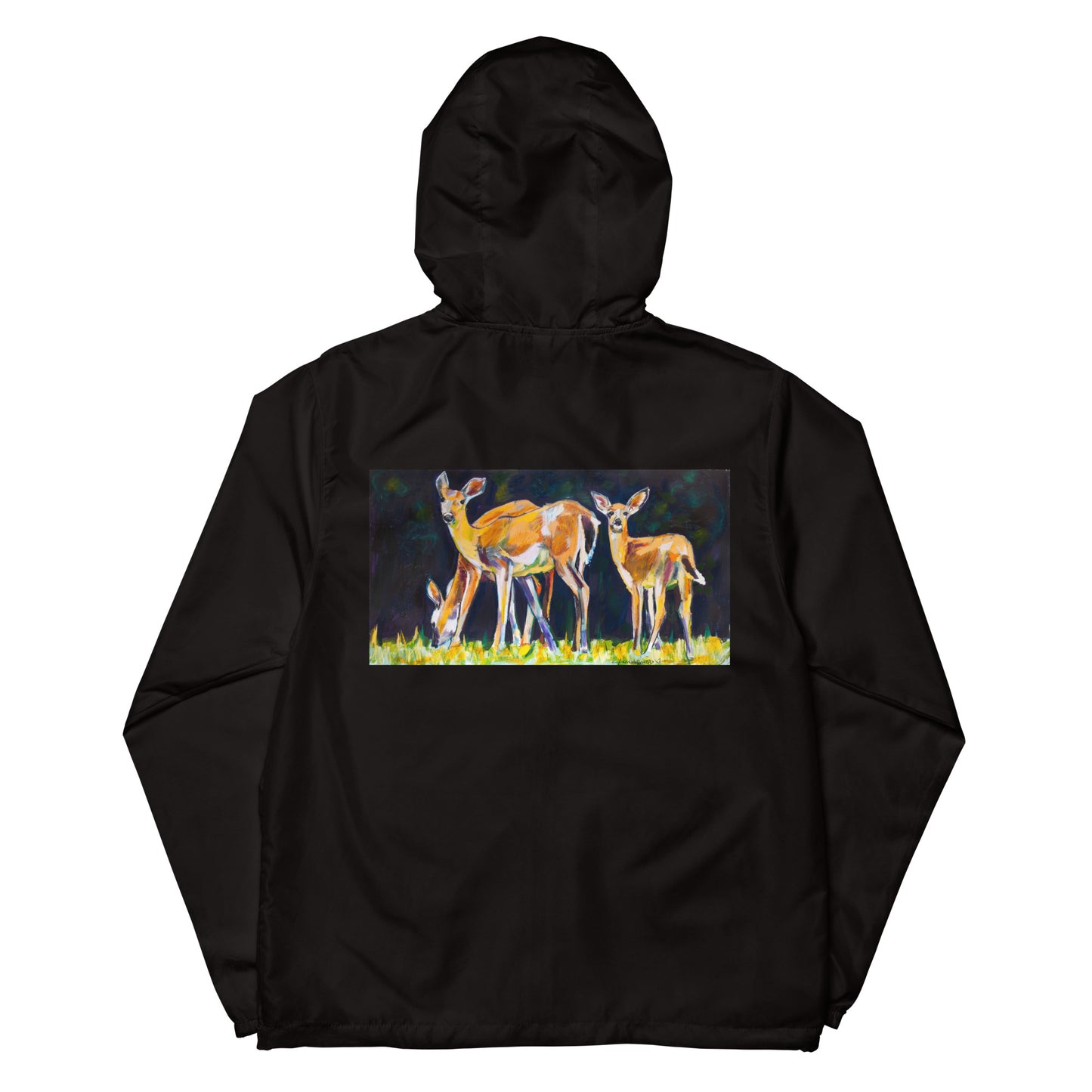 Deer Family Unisex lightweight zip up windbreaker