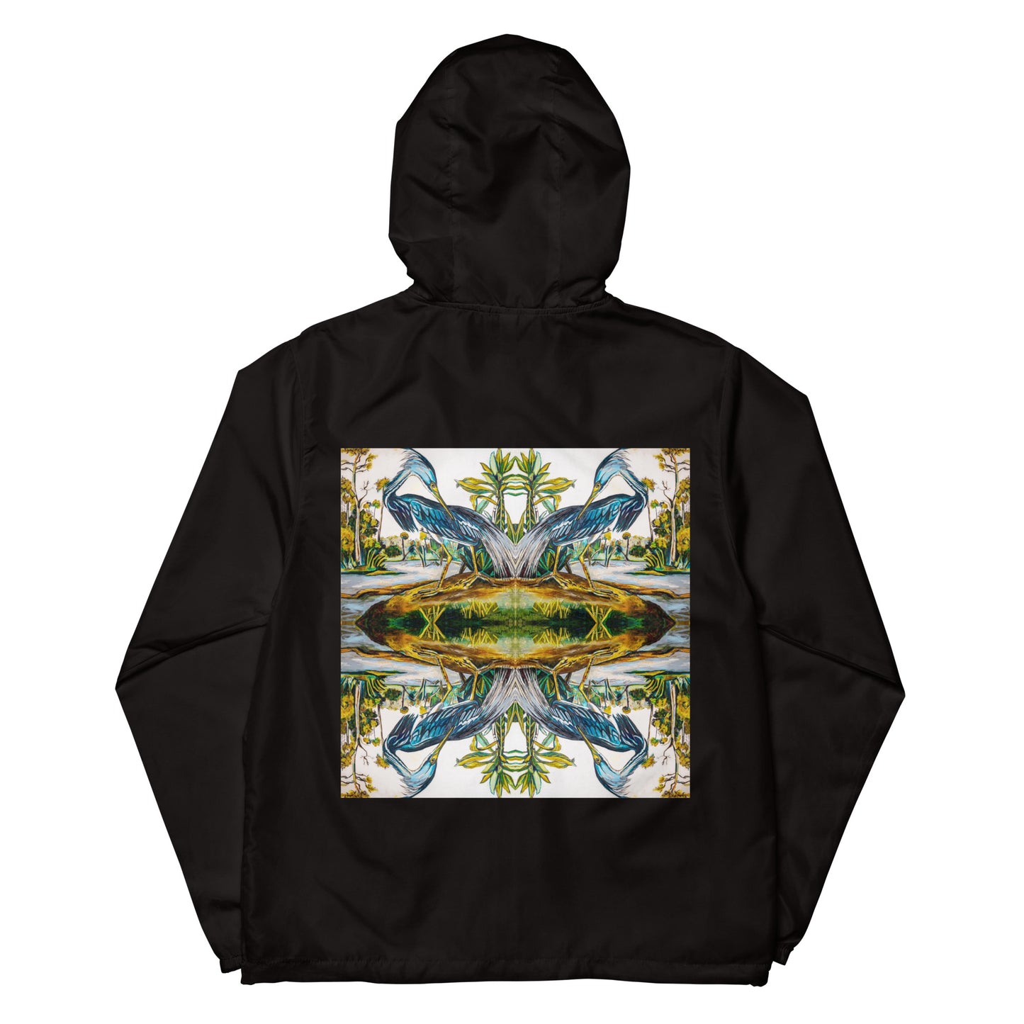 Blue Heron Reflections Unisex lightweight zip up windbreaker