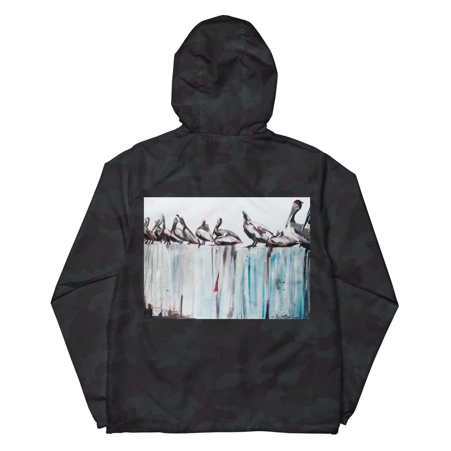 Pelicans on the Pier Unisex lightweight zip up windbreaker